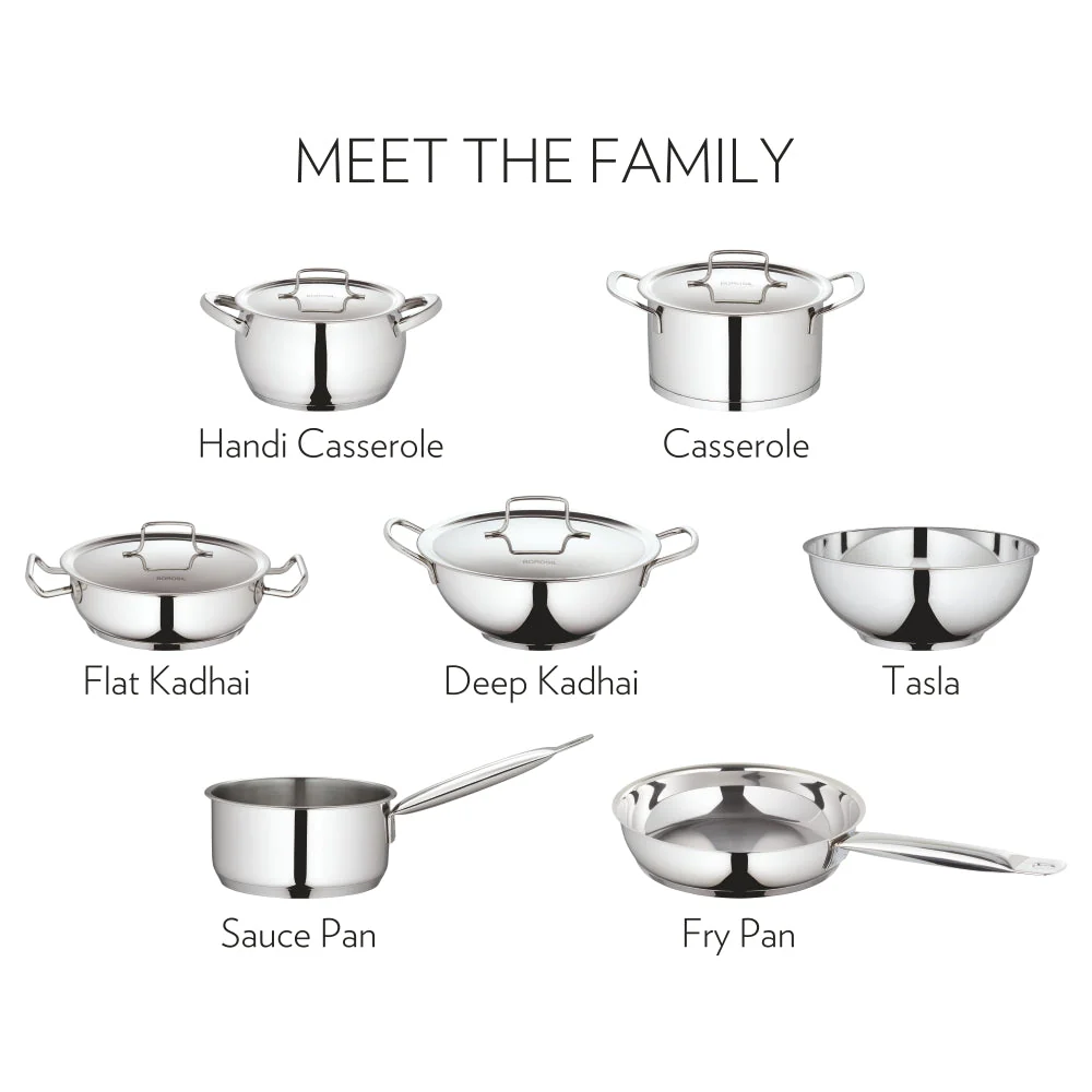 Cookfresh Stainless Steel Flat Kadhai with Lid - Image 11