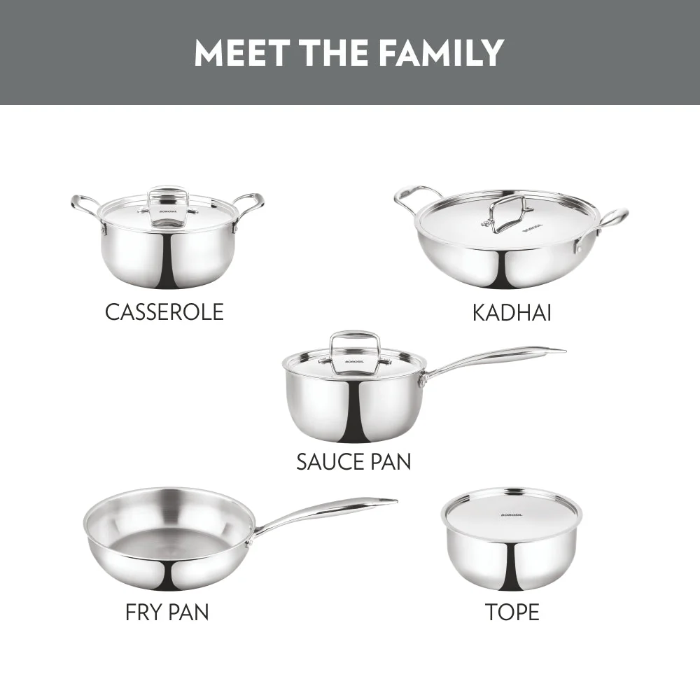 Cookfresh Triply Kadhai with Lid & Stainless Steel Handle - Image 6