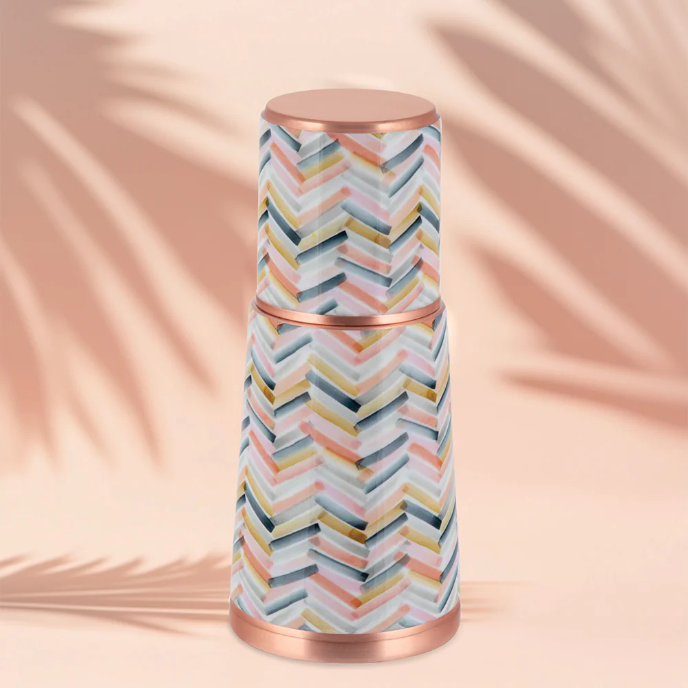 Crest-Skylar Copper Bottle with Glass - Image 2