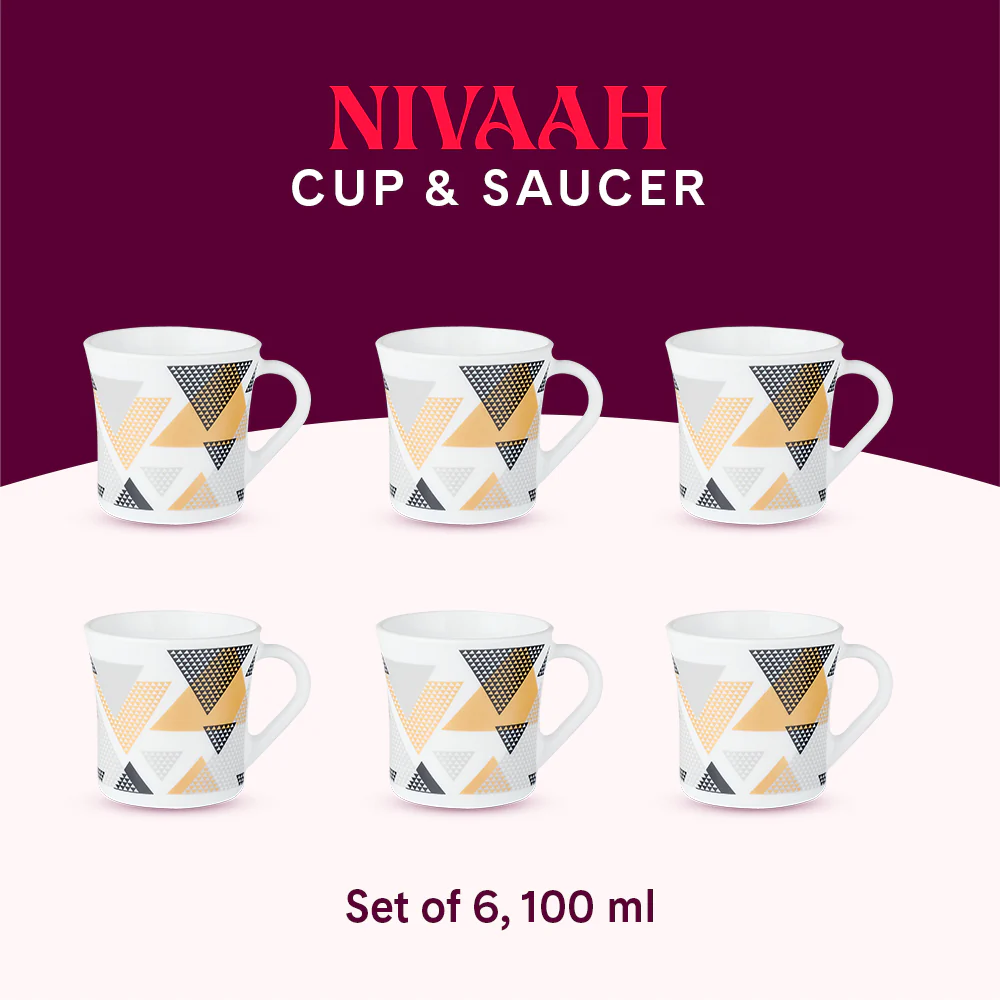 Larah Crysta Nivaah Mug Set, 100ml x 6 - Image 9