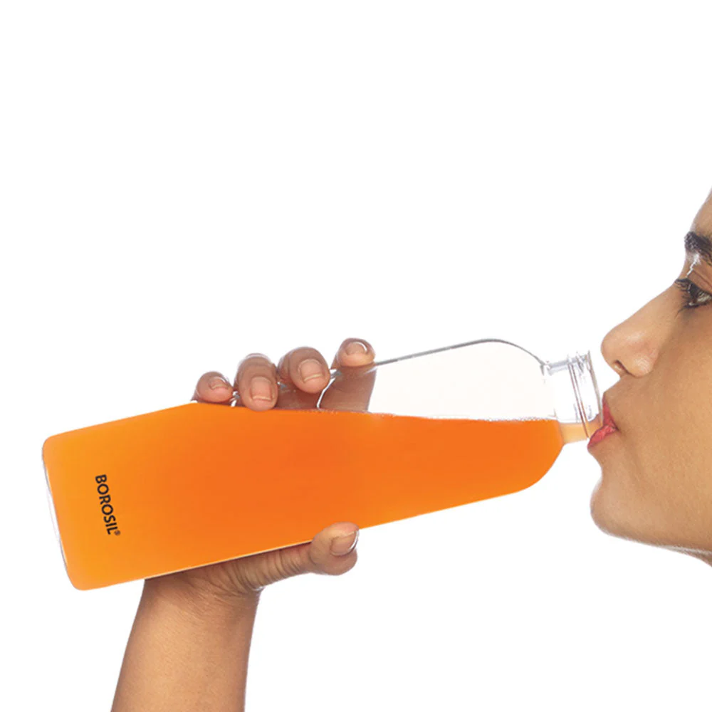 Crysto Narrow Mouth Clear Glass Bottle - Image 2