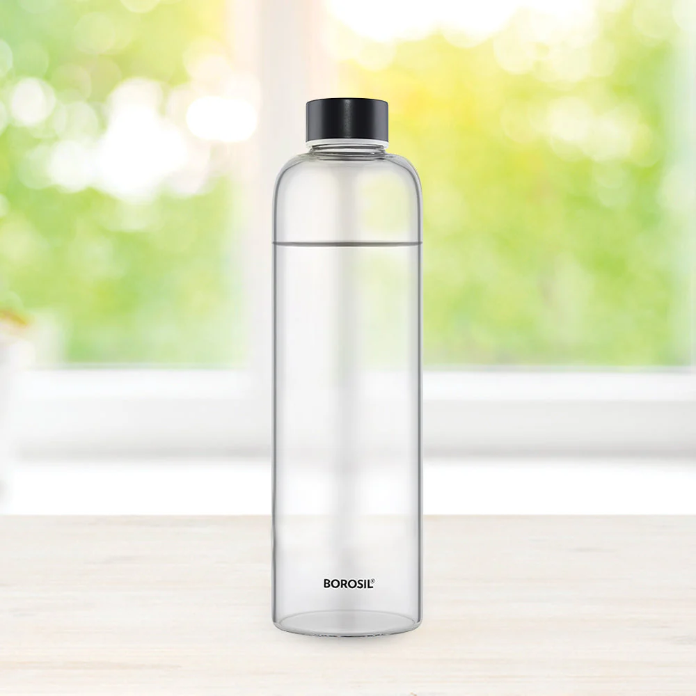 Crysto Narrow Mouth Clear Glass Bottle - Image 4