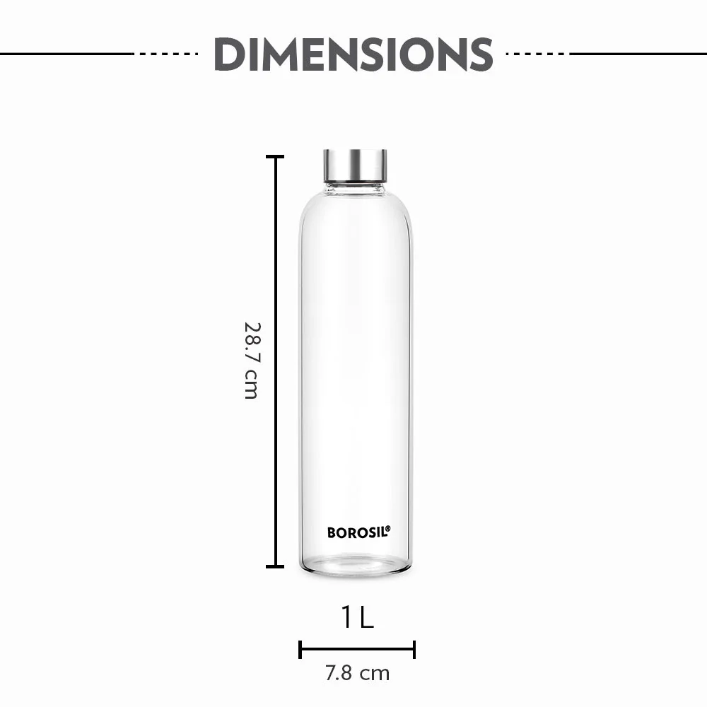 Crysto Narrow Mouth Clear Glass Bottle - Image 3