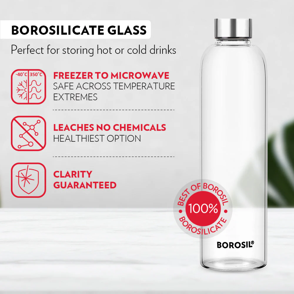 Crysto Narrow Mouth Clear Glass Bottle - Image 7