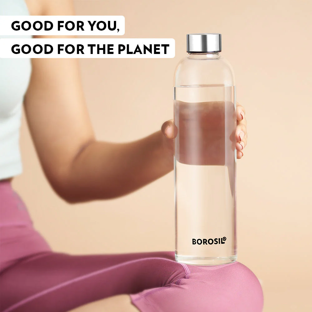 Crysto Narrow Mouth Clear Glass Bottle - Image 8