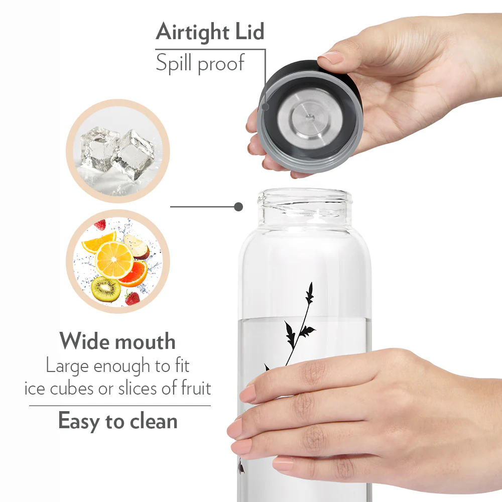 Crysto Black Krip Glass Bottle - Image 4