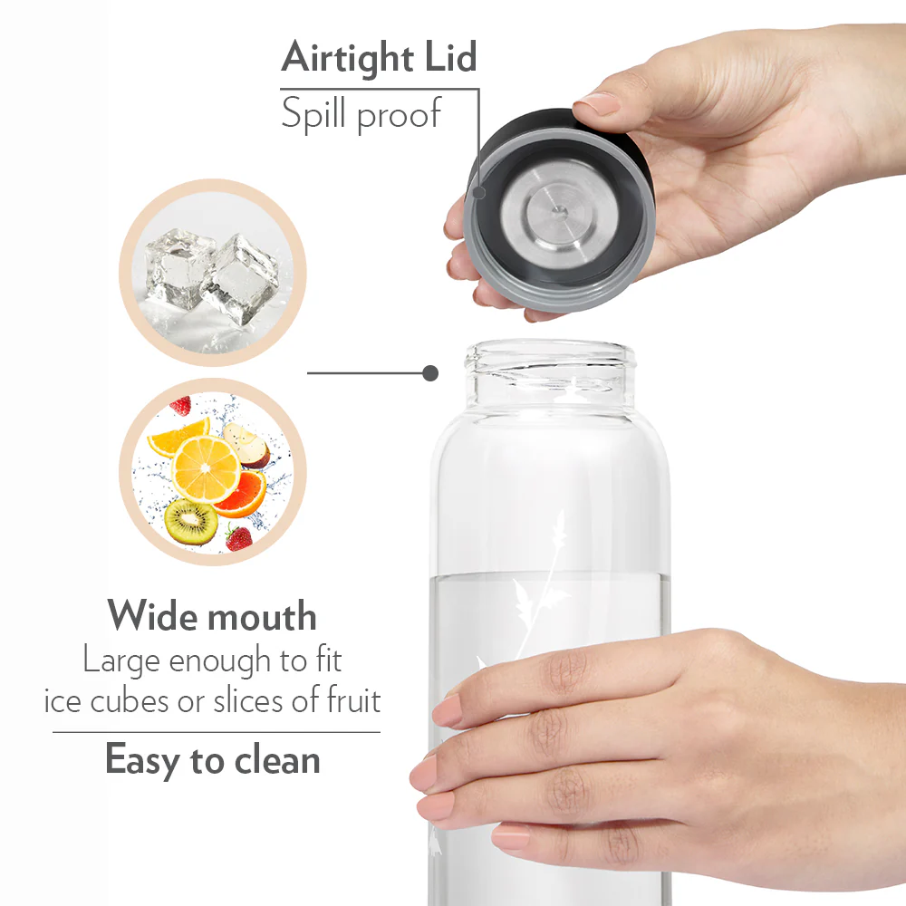 Crysto White Krip Glass Bottle - Image 4