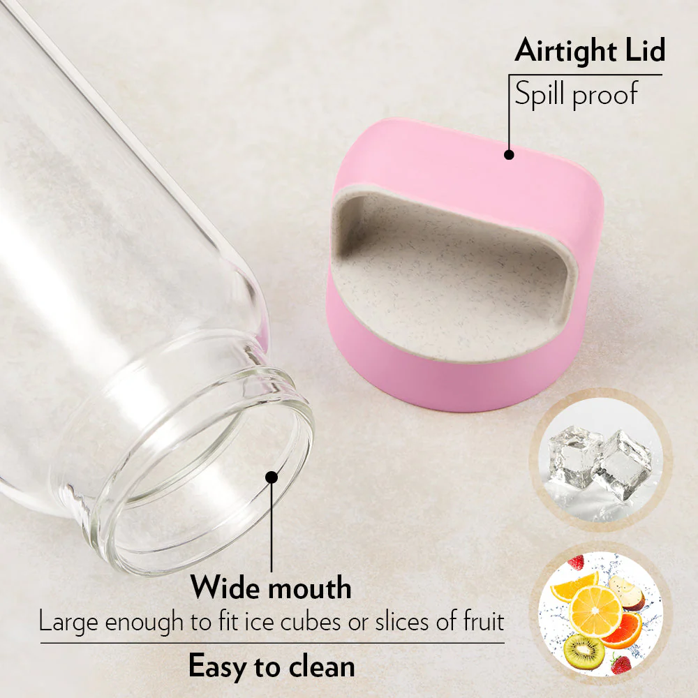 Crysto Wide Mouth Clear Glass Bottle - Image 4