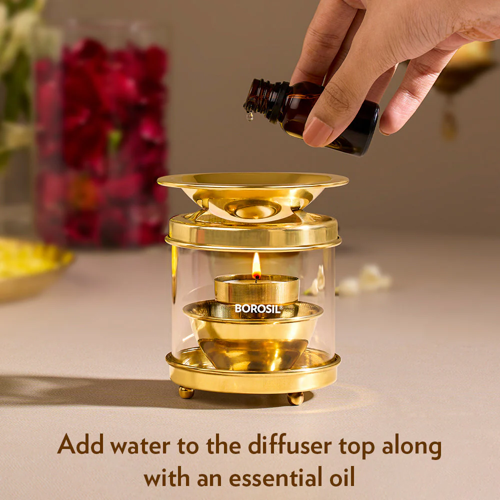 Borosil Brass Diffuser, Medium - Image 4