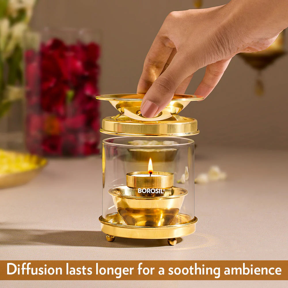Borosil Brass Diffuser, Medium - Image 6