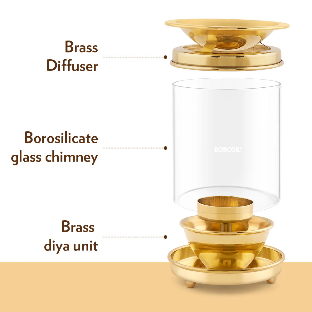 Borosil Brass Diffuser, Medium - Image 7