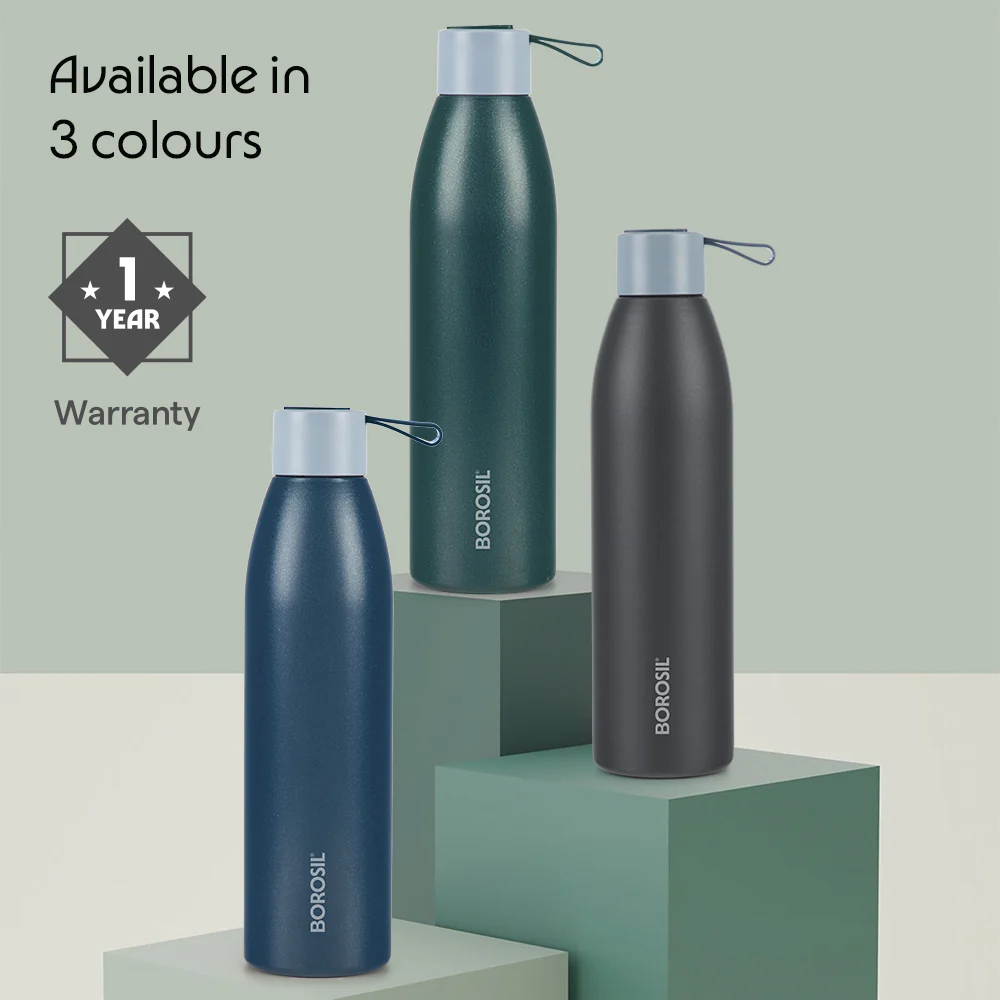 Personalised Duomate Stainless Steel Double Wall Bottle, Black - Image 9