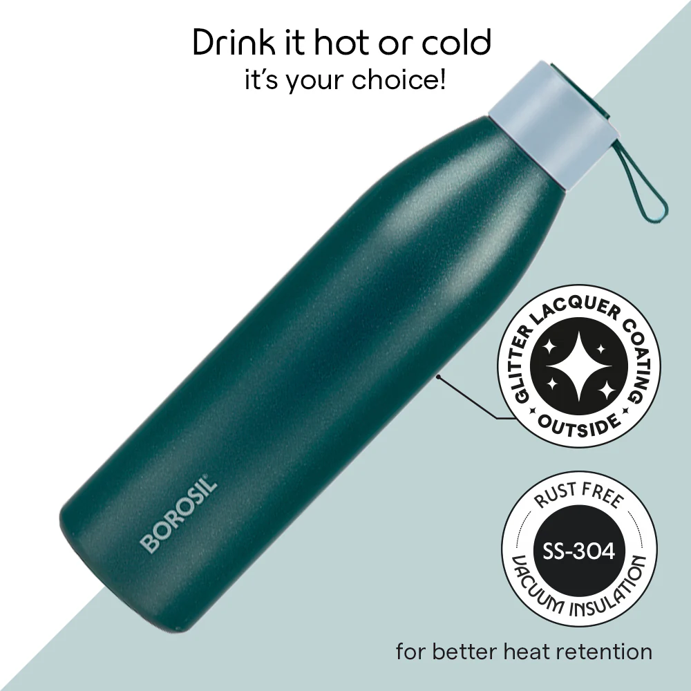 Duomate Double Wall Stainless Steel Bottle, Green - Image 5