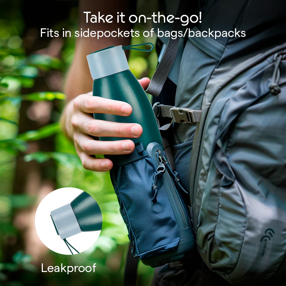 Duomate Double Wall Stainless Steel Bottle, Green - Image 6
