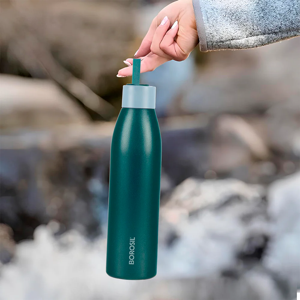 Duomate Double Wall Stainless Steel Bottle, Green - Image 7
