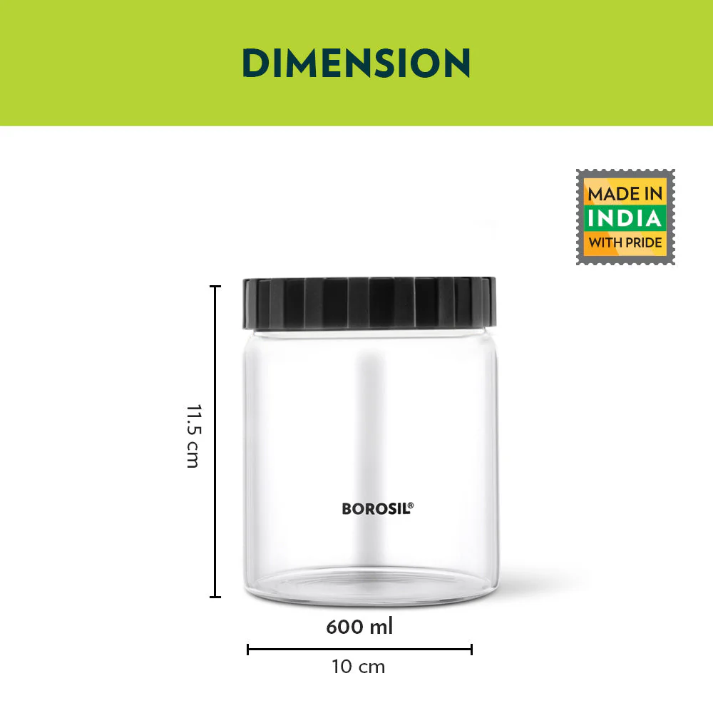 Endura Airtight Glass Jar with Black Lid - Image 14