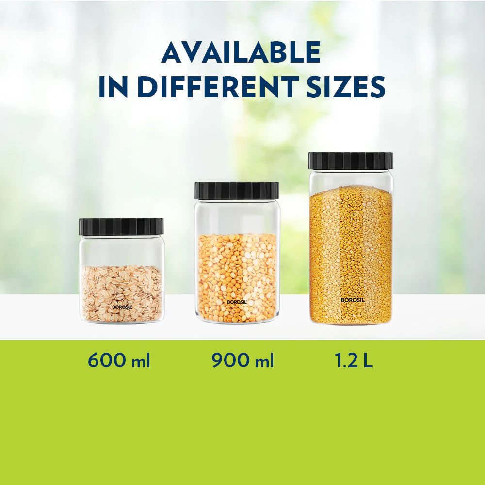Endura Airtight Glass Jar with Black Lid - Image 9