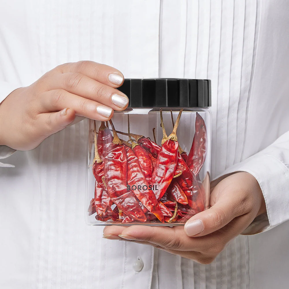 Endura Airtight Glass Jar with Black Lid, Personalise - Image 4