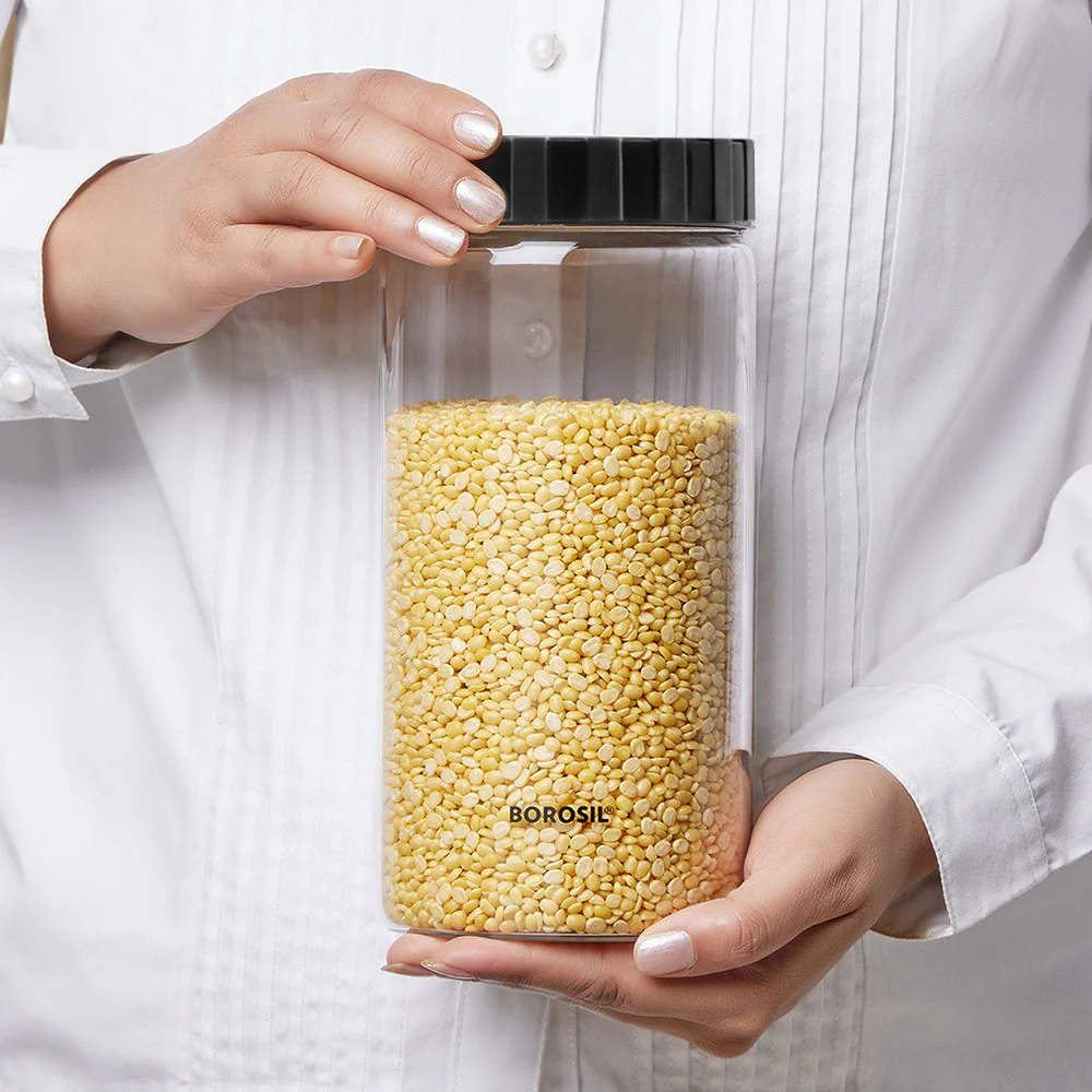 Endura Airtight Glass Jar with Black Lid, Personalise - Image 6