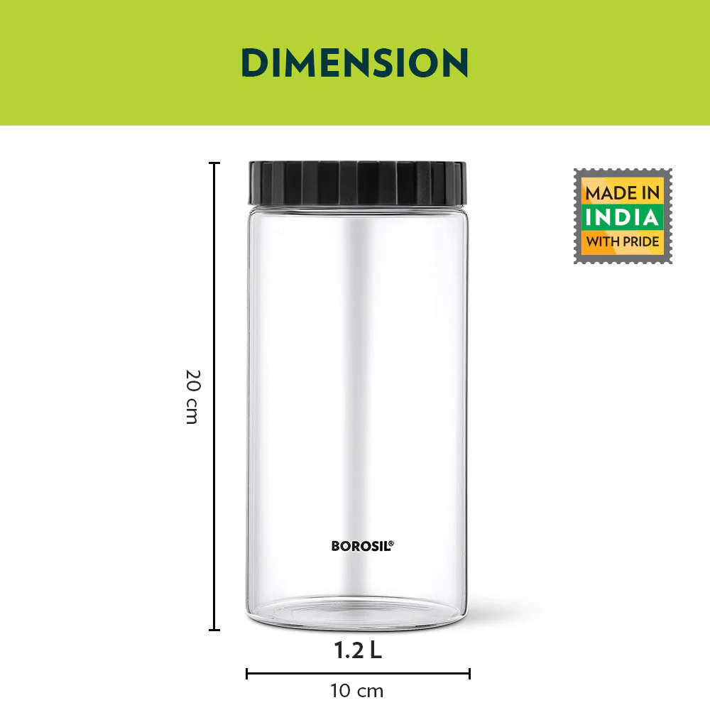Endura Airtight Glass Jar with Black Lid, Personalise - Image 9