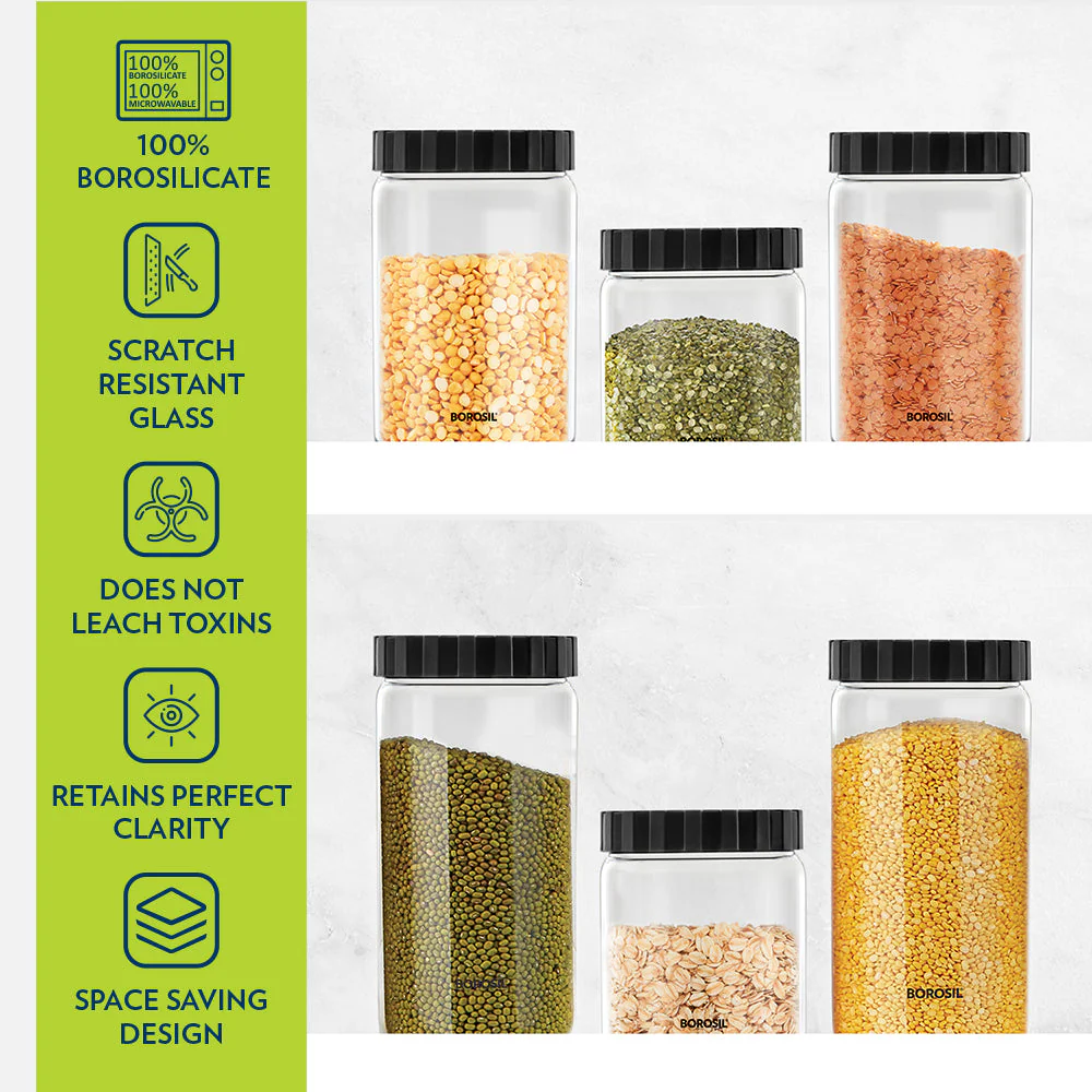 Endura Airtight Glass Jar with Black Lid, Personalise - Image 12