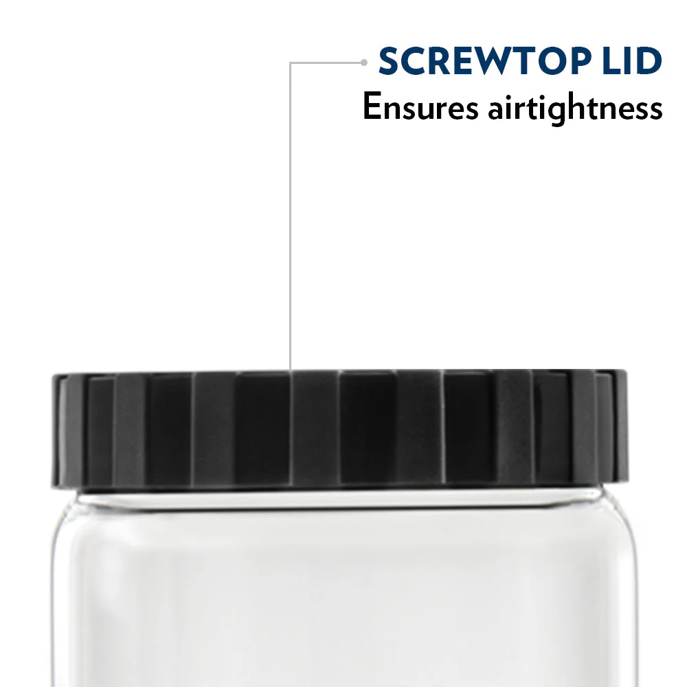 Endura Airtight Glass Jar with Black Lid, Personalise - Image 14