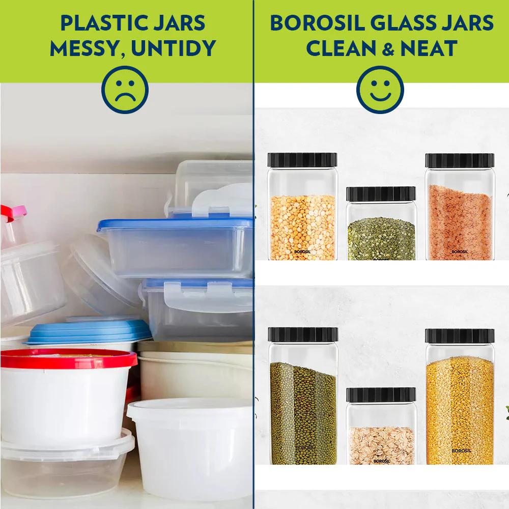Endura Airtight Glass Jar with Black Lid, Personalise - Image 16