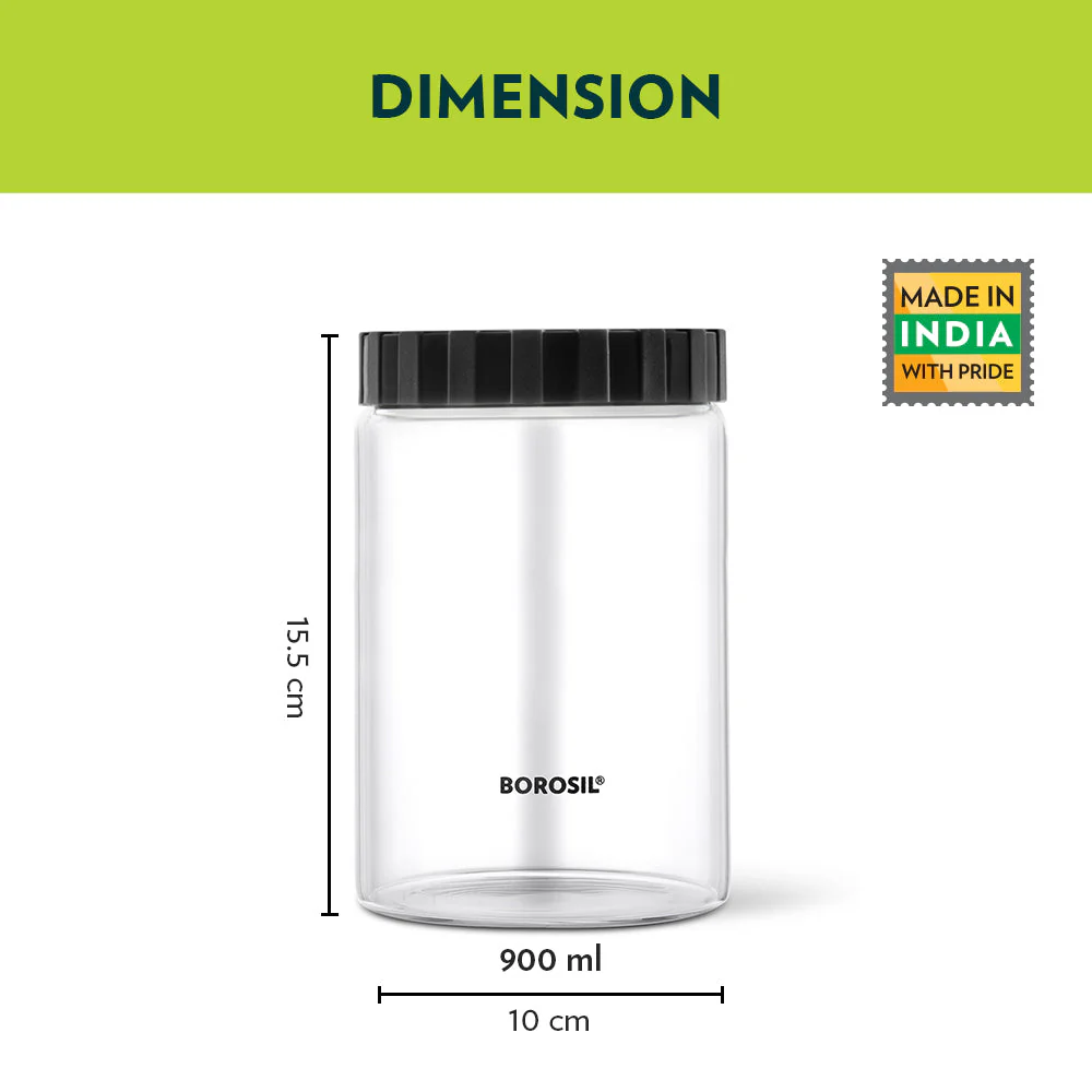Endura Airtight Glass Jar with Black Lid, Personalise - Image 8