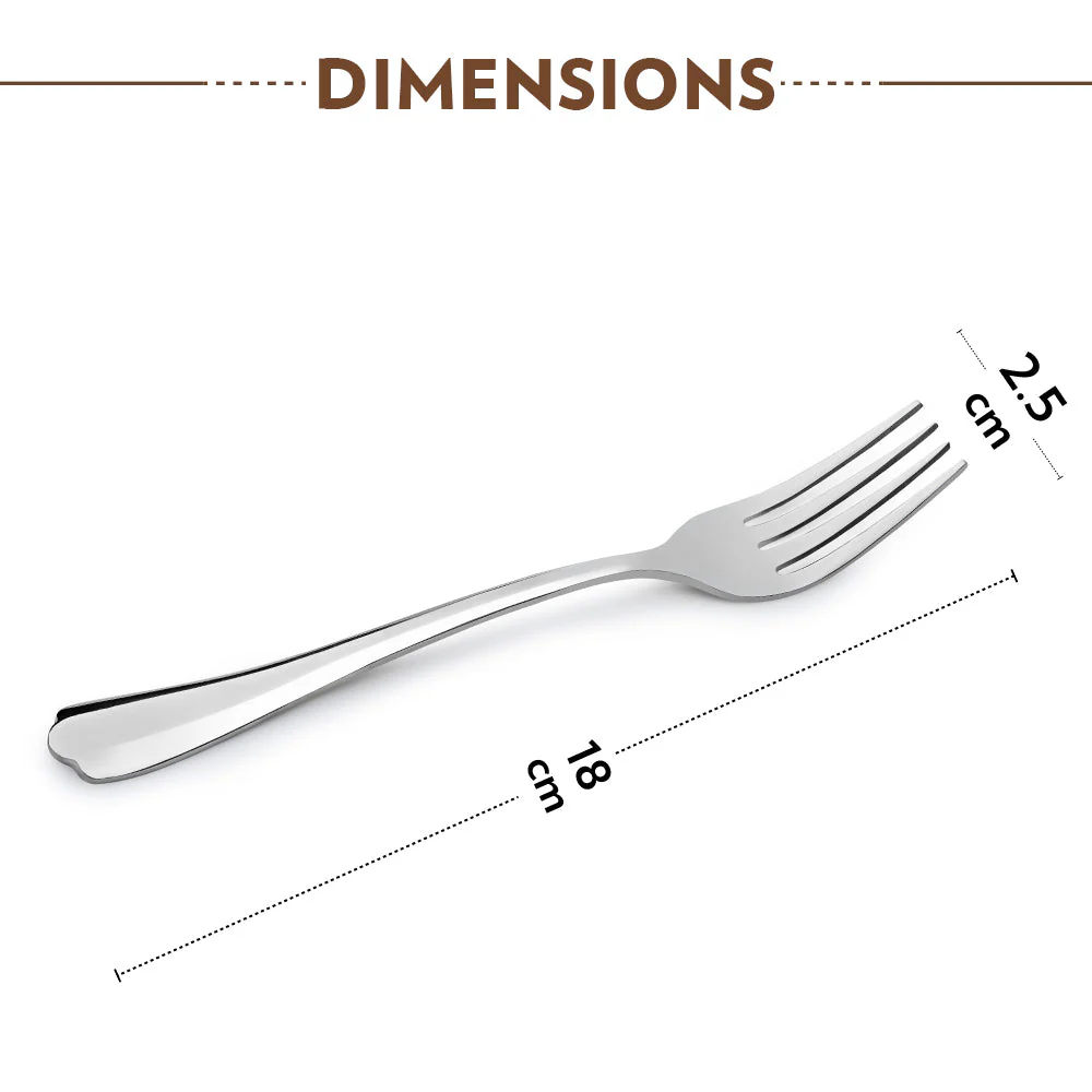 Borosil Eva Dinner Fork, Set of 6-18 cm - Image 3