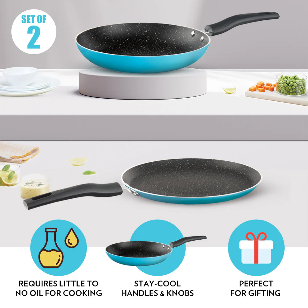 Festive Glory Cookware Set, Blue - Image 6