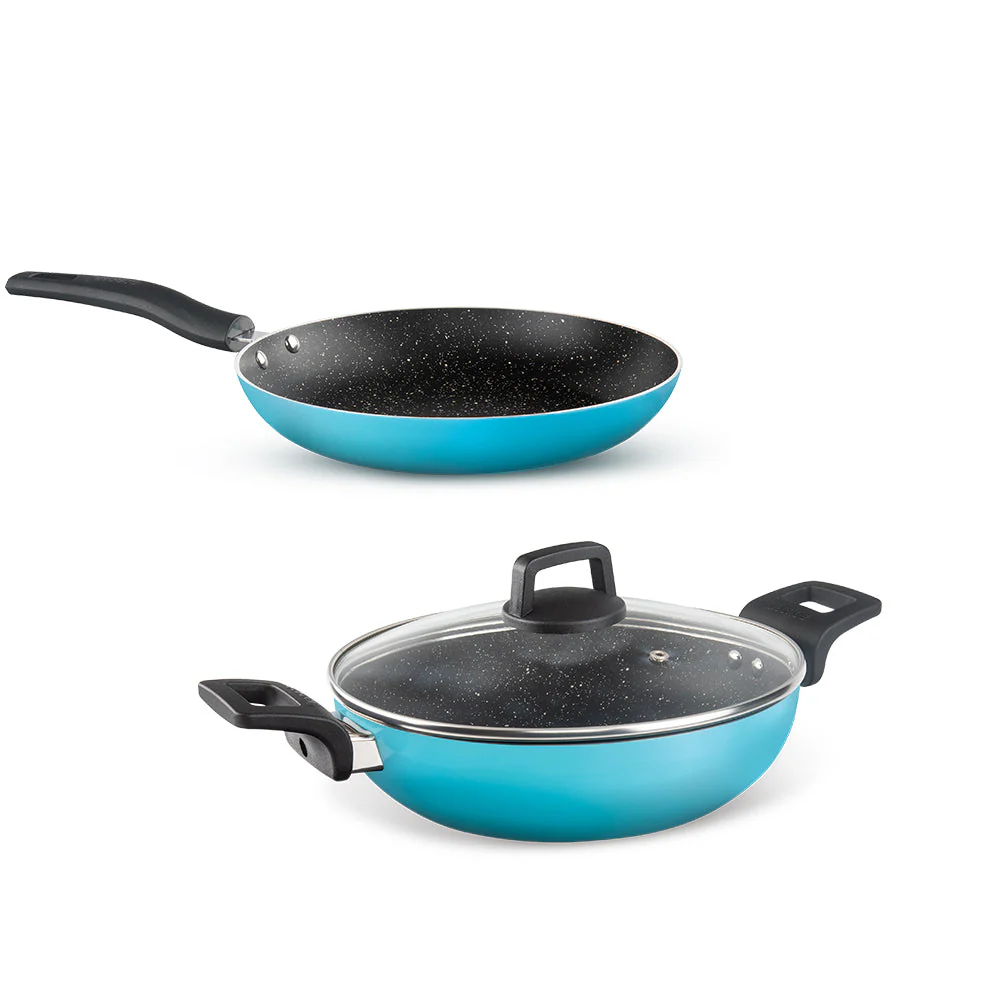 Festive Glory Cookware Set, Blue - Image 2