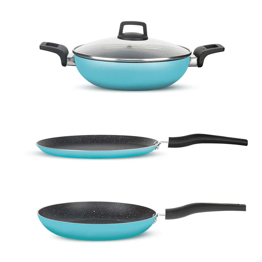 Festive Glory Cookware Set, Blue - Image 2