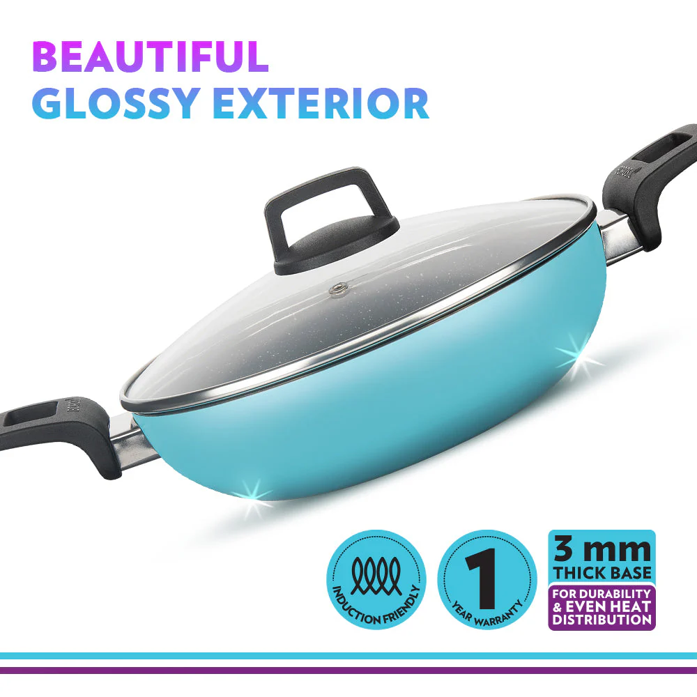 Festive Glory Cookware Set, Blue - Image 4