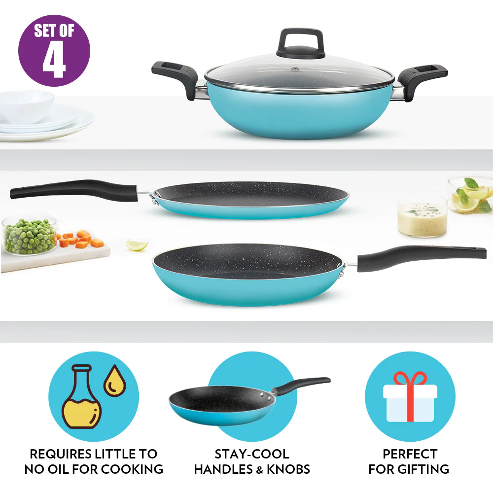 Festive Glory Cookware Set, Blue - Image 6