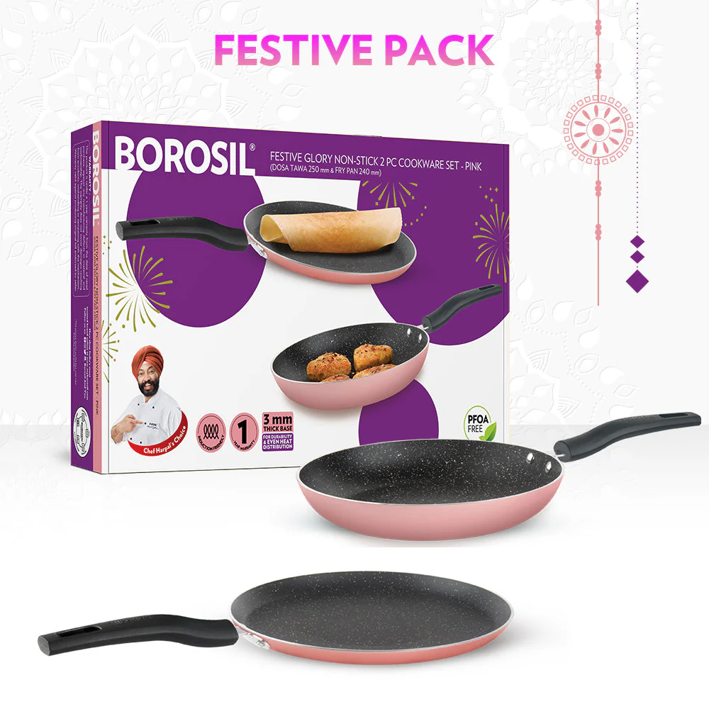 Festive Glory Cookware Set, Pink - Image 8
