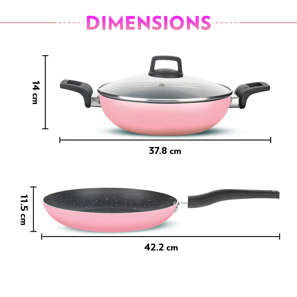 Festive Glory Cookware Set, Pink - Image 3