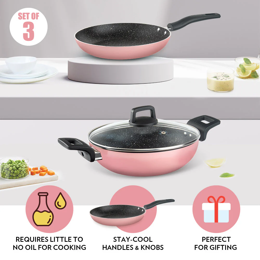 Festive Glory Cookware Set, Pink - Image 6