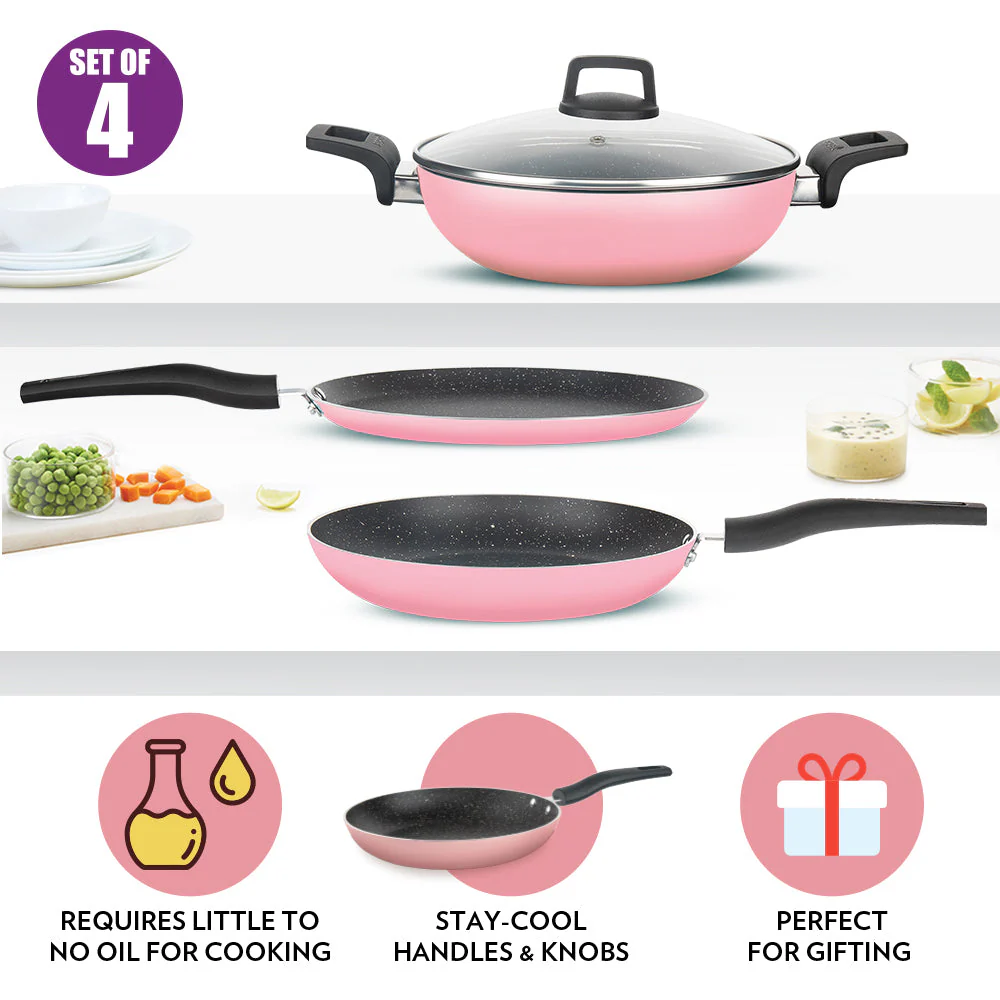 Festive Glory Cookware Set, Pink - Image 6