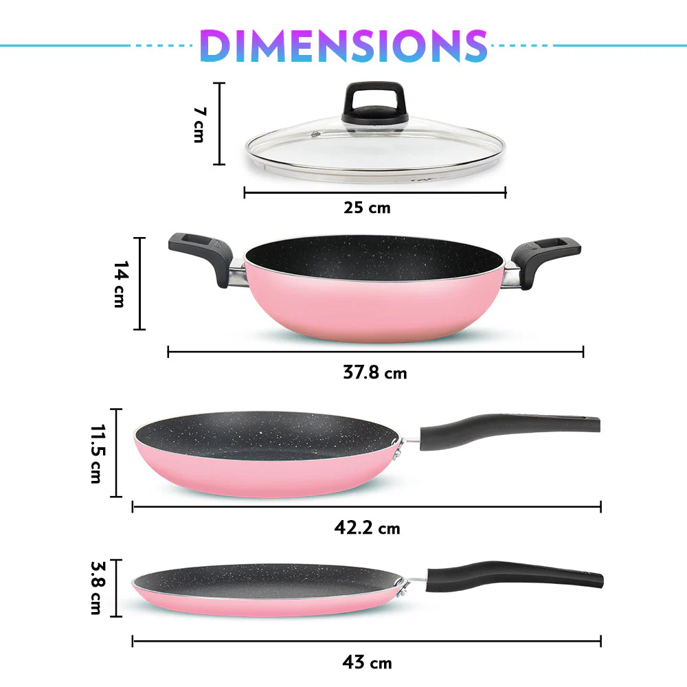 Festive Glory Cookware Set, Pink - Image 9