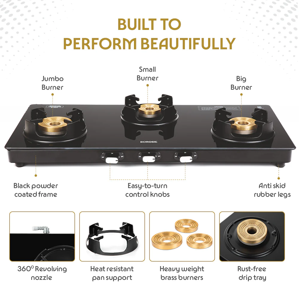 Flame Star Glass-top Gas Stove - Image 5