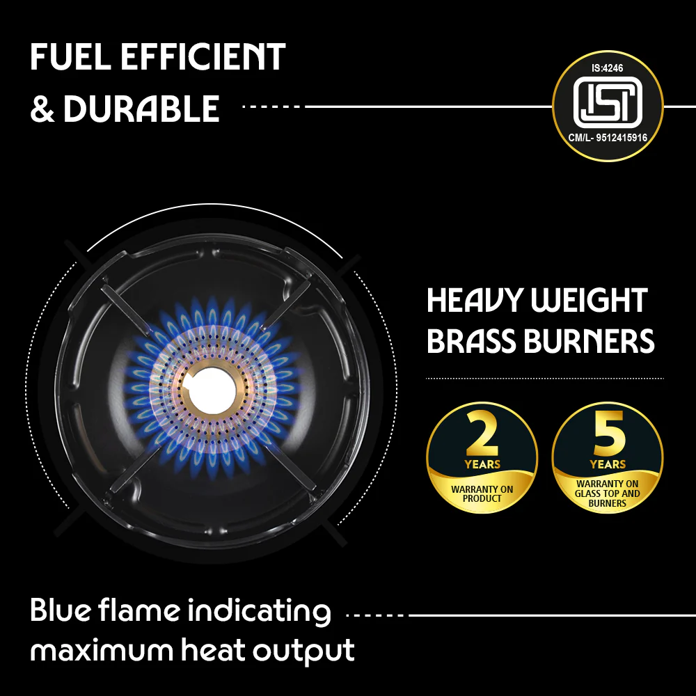Flame Star Glass-top Gas Stove - Image 7
