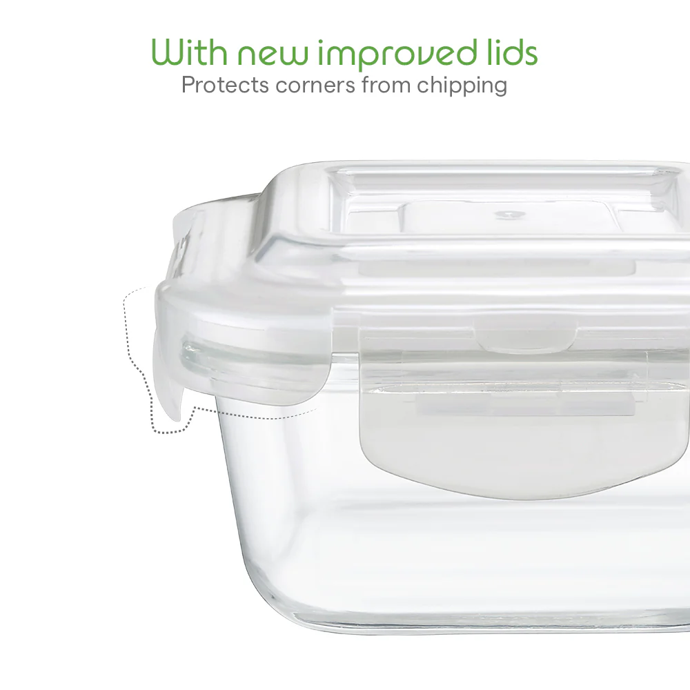 Square Glass Lunchbox, Blue - Image 5