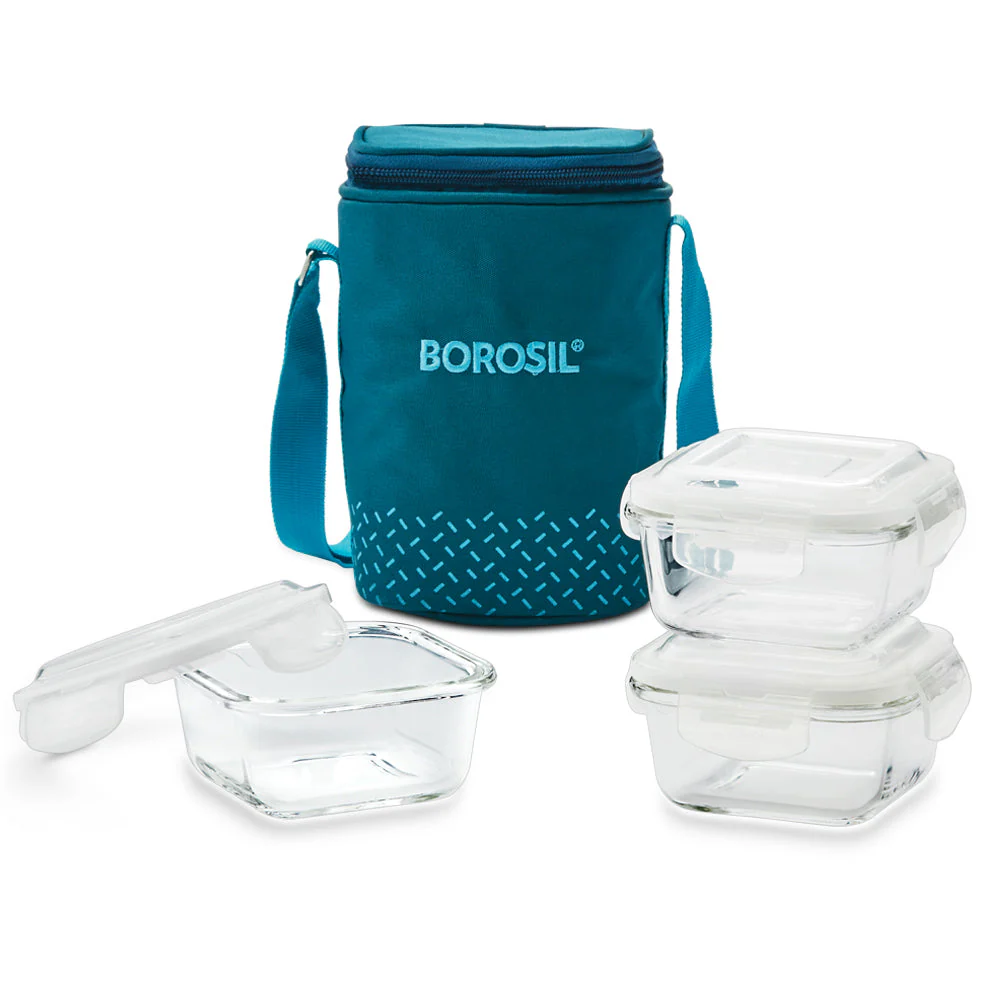 Teal Square Glass Lunchbox - Image 2