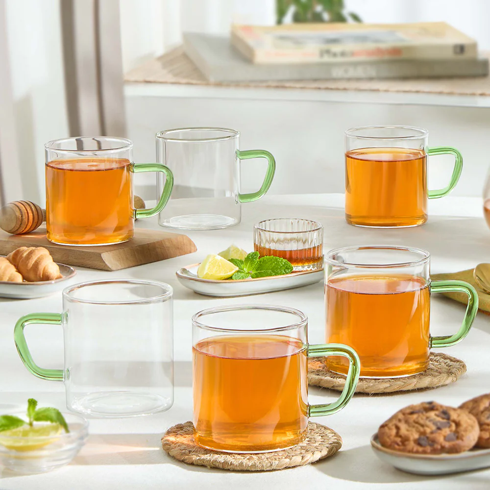 Borosil Green Vision Classic Mug Set