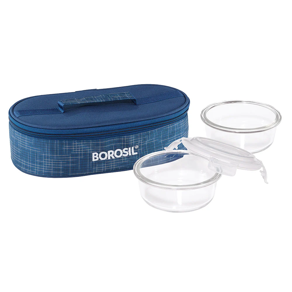 Indigo Round Glass Lunchbox - Image 2