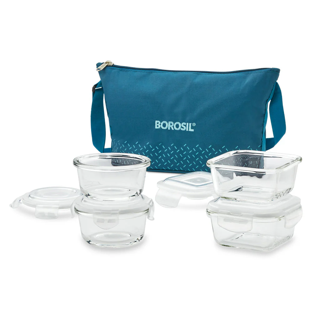 Teal Daisy Universal Glass Lunchbox - Image 2