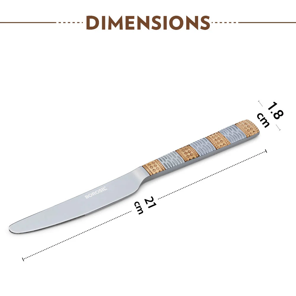 Borosil Gold Butter Knife, Set of 2-21 cm - Image 3