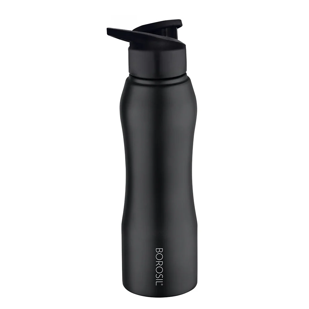 Grip n Sip Single Wall Bottle, Black - Image 2