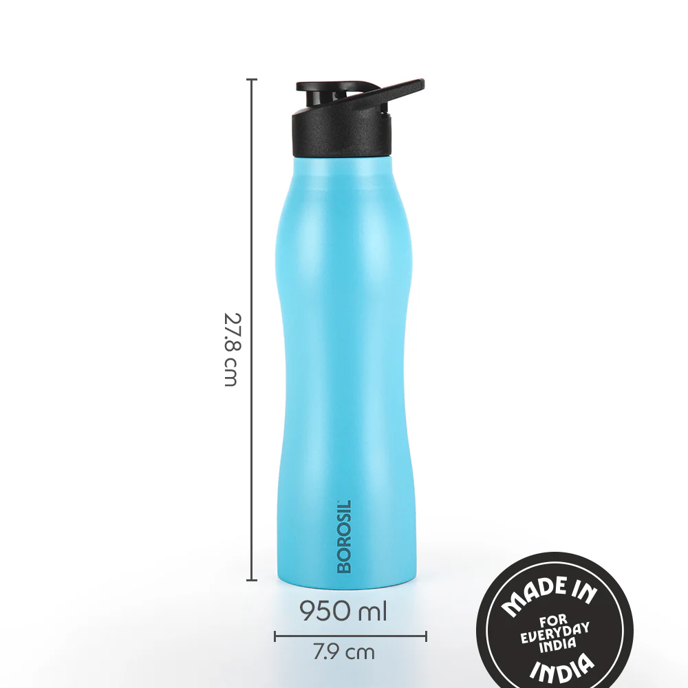 GripGo Single Wall Bottle, Blue - Image 3