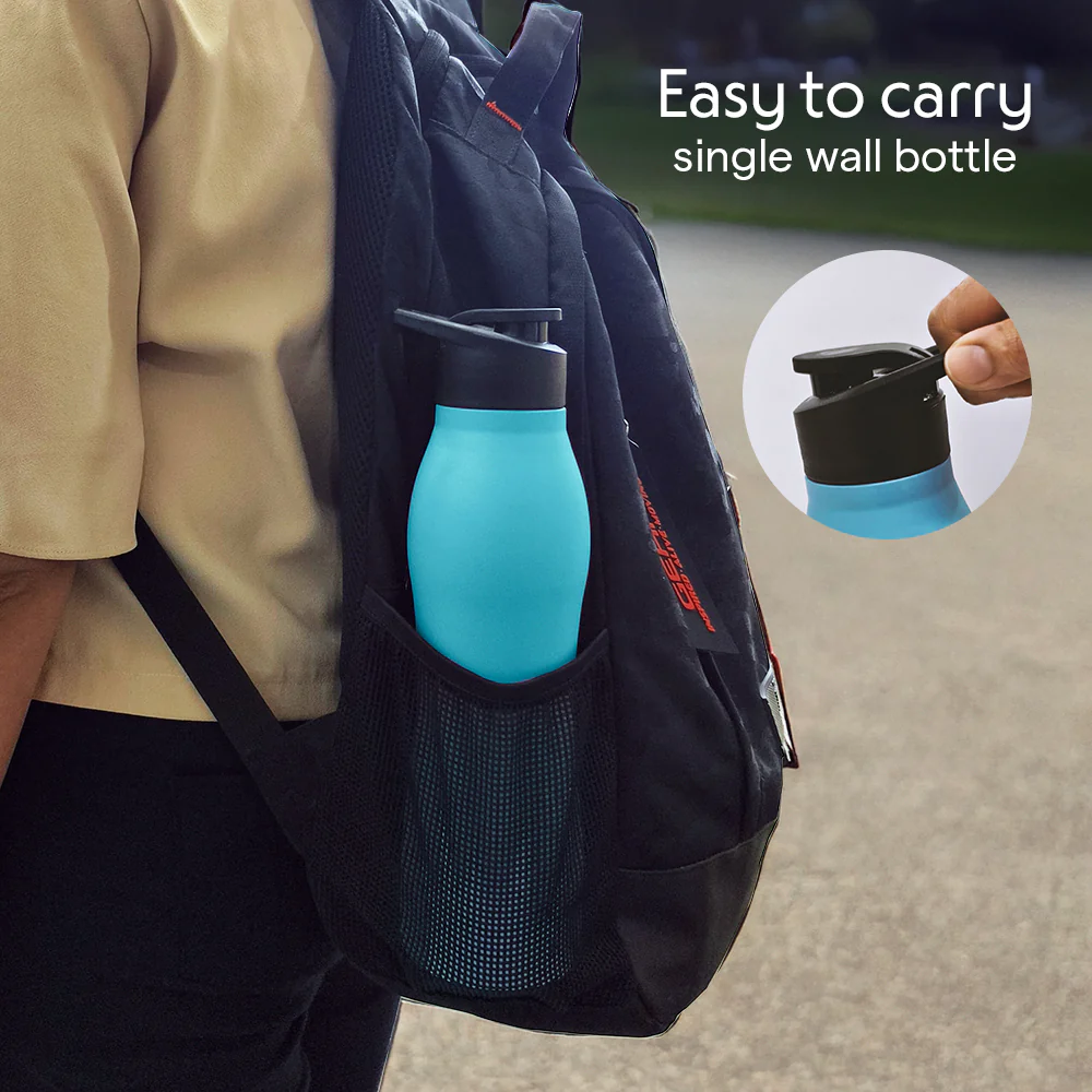 GripGo Single Wall Bottle, Blue - Image 6